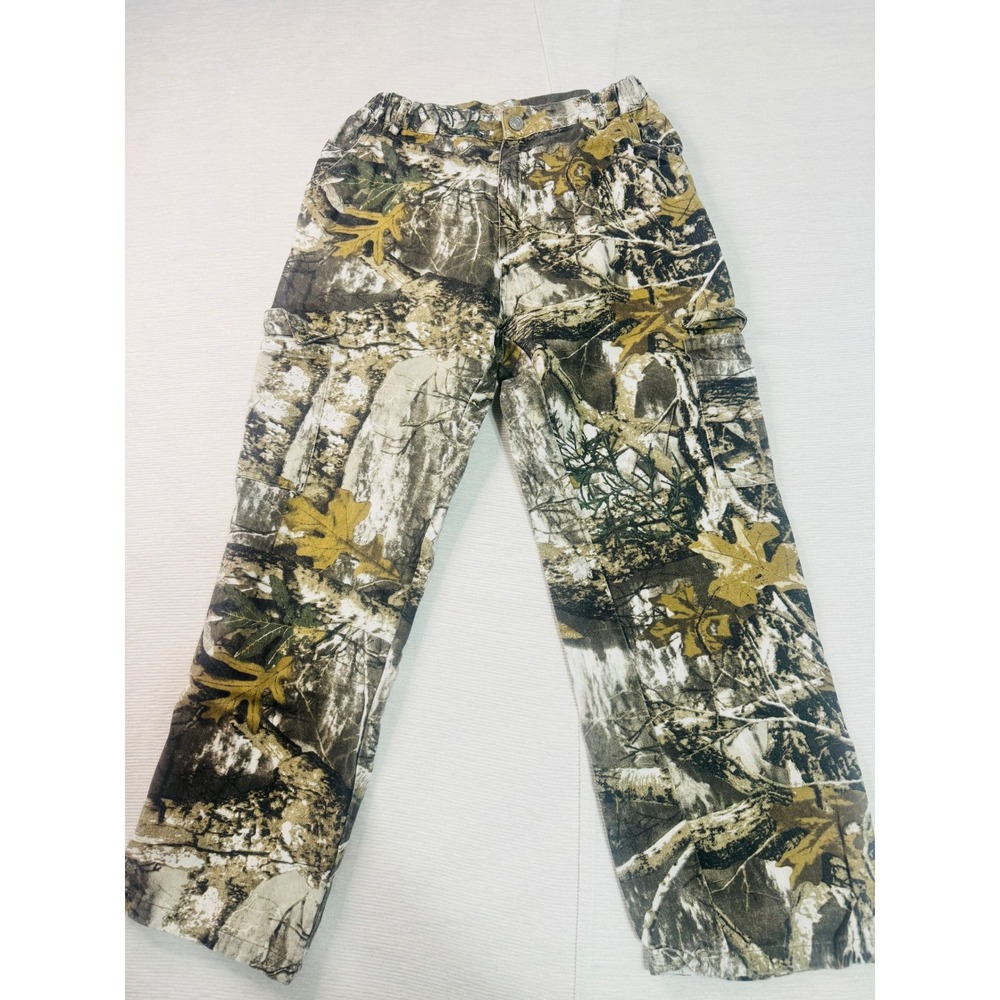 SJEANS Camo Cargo Pants Small Forest Leaf Print Utility Outdoor Trousers